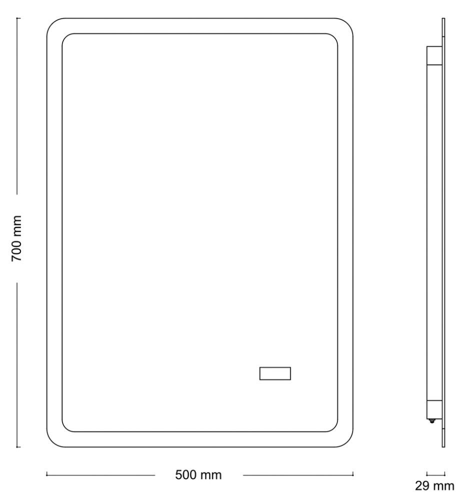 LED-valopeili Jokey Garda 2 50 x 70 cm