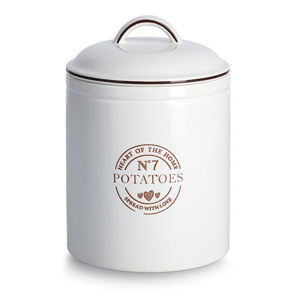 Säilytysastia Potatoes Zeller Keraaminen Valkoinen