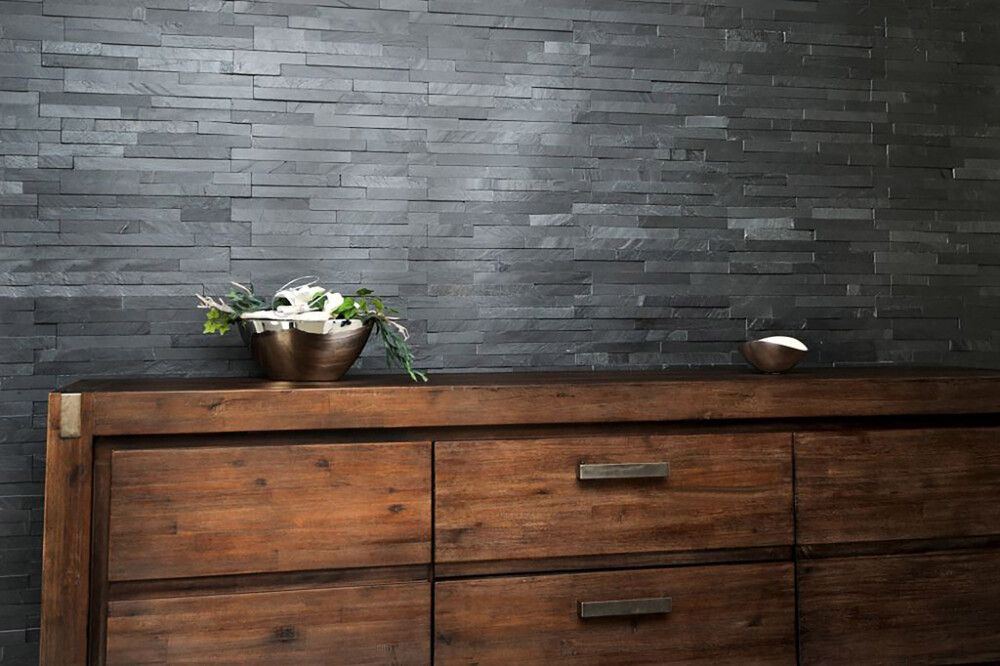 Verhoilukivi Nature musta 40 x 10 cm