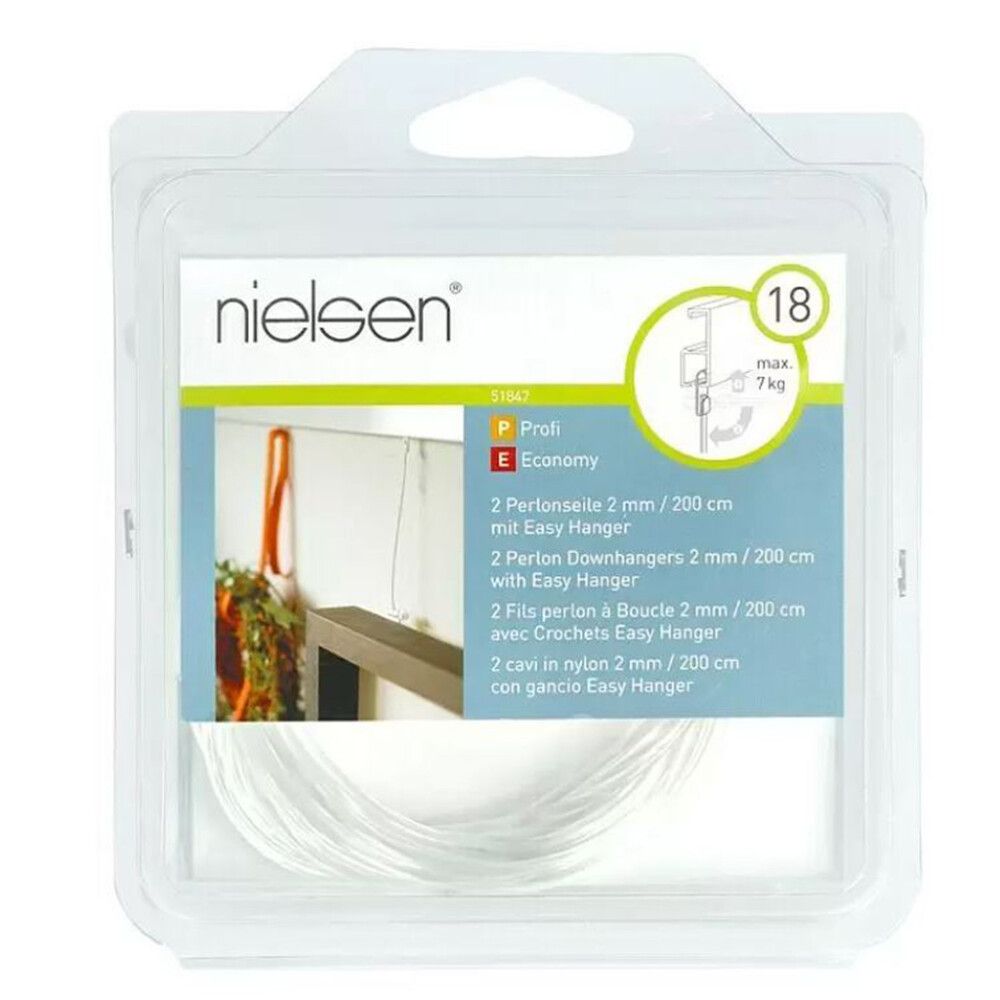 Ripustussiima koukuilla Nielsen 2 kpl