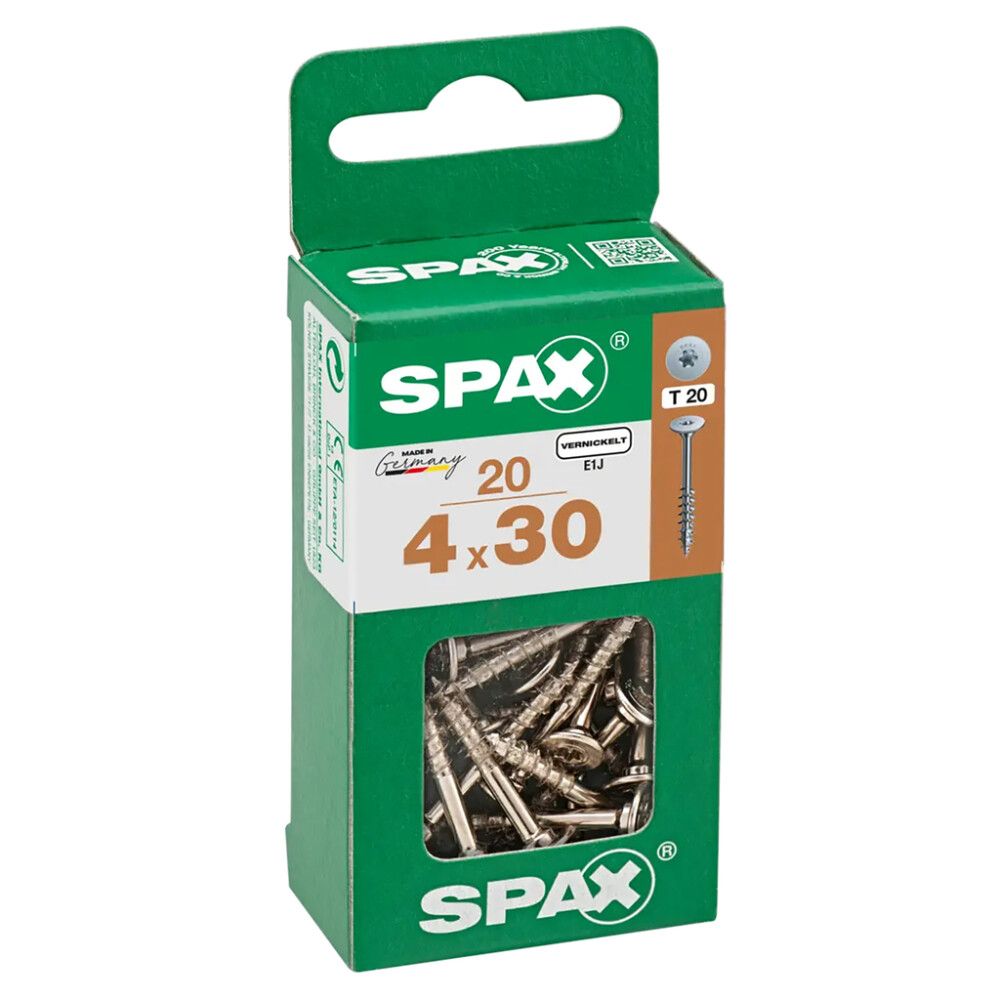 Yleisruuvi Spax Niklattu TRX WIROX 4x30 mm 20KPL
