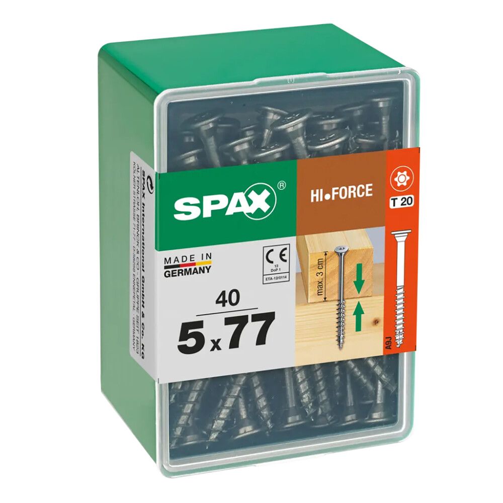 Puuruuvi Spax HI.FORCE TRX WIROX 5x77 mm 40KPL