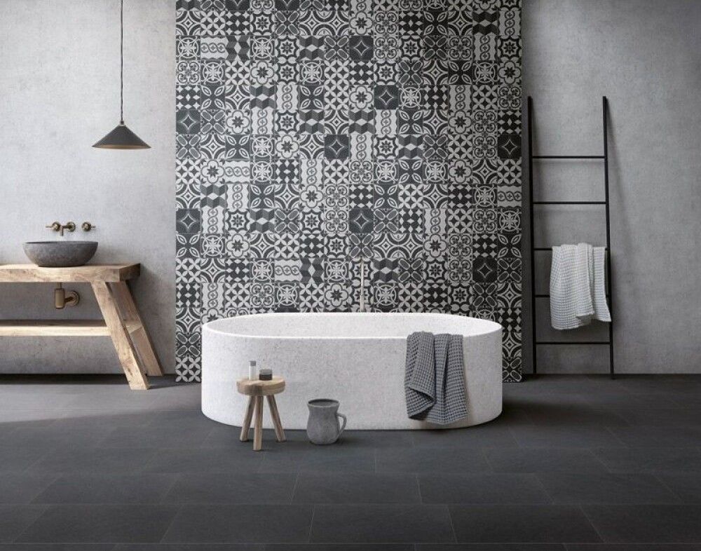 Seinä-/lattialaatta Frassinoro Quartzite musta 30 x 60,4 cm