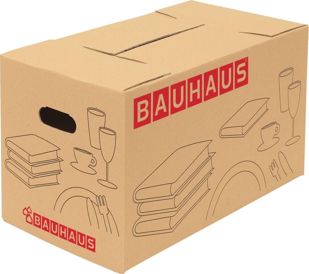 Muuttolaatikko kirjoille BAUHAUS 58 x 33 x 33,5 cm