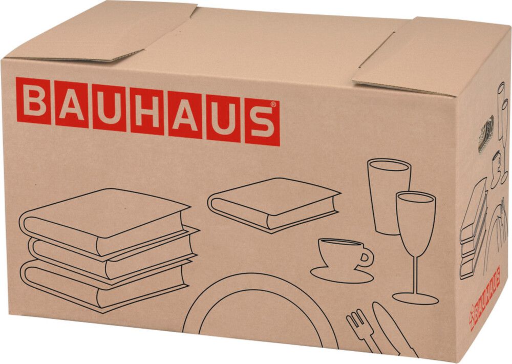 Muuttolaatikko kirjoille BAUHAUS 58 x 33 x 33,5 cm