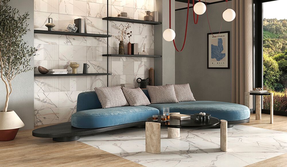 Lattialaatta Frassinoro Iberis Crystal rektifioitu 60 × 119,8 cm