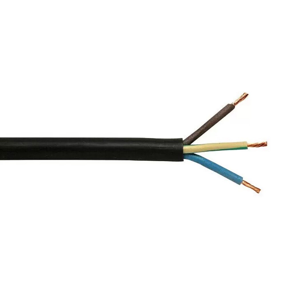 Kumikaapeli H07RN-F 3 1,5 mm² musta (per metri)