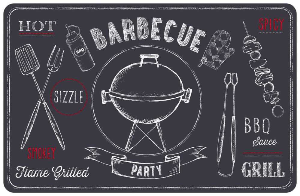 Tabletti Rio Barbecue 44 x 29 cm Musta