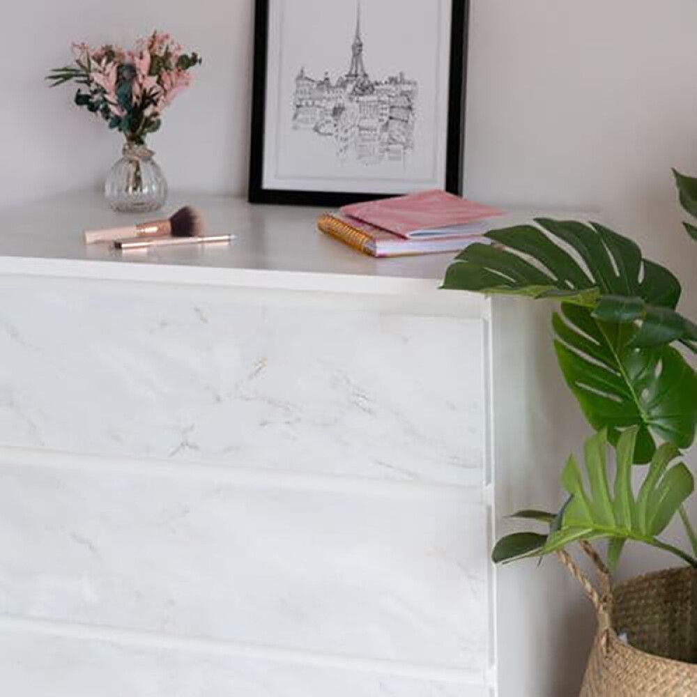 Kontaktimuovi Marmor Romeo Matt White 67,5 x 200 cm