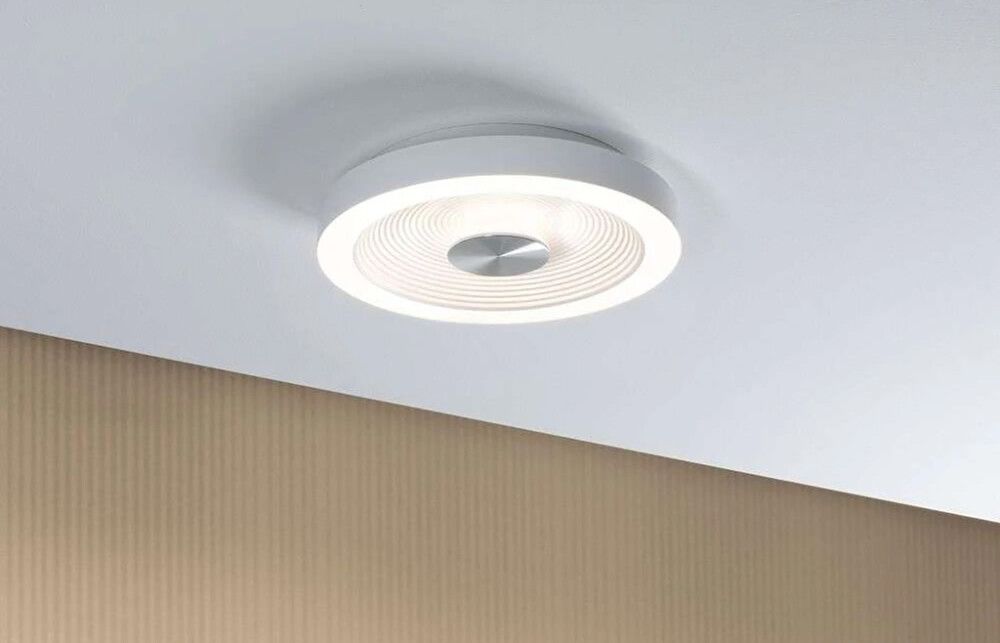 Plafondi Paulmann Volea valkoinen Ø 32 cm Valko/Hopea