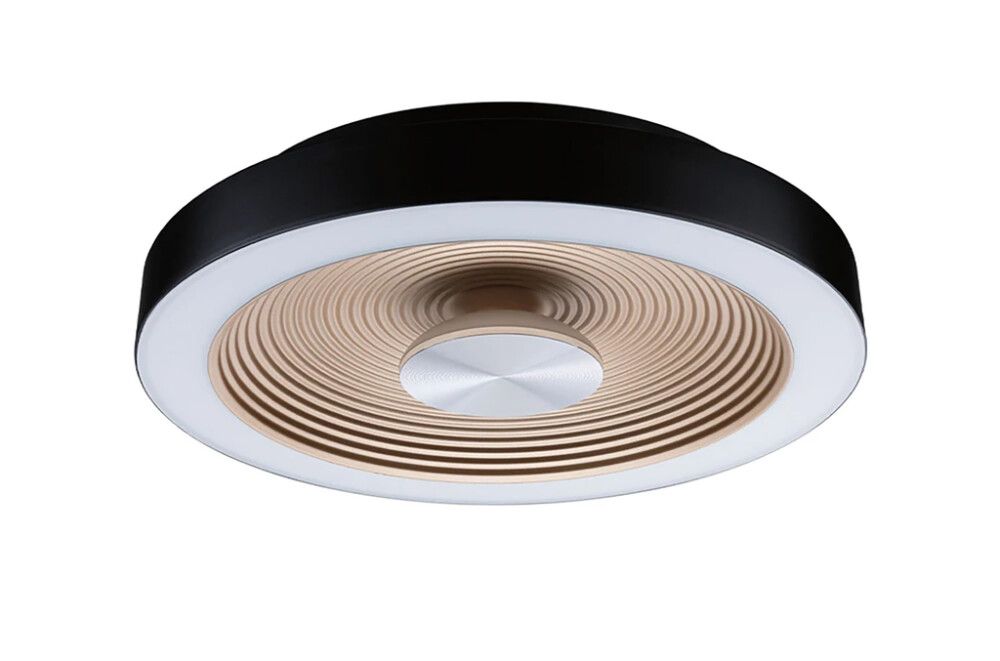 Plafondi Paulmann Volea valkoinen Ø 32 cm Musta/Kulta