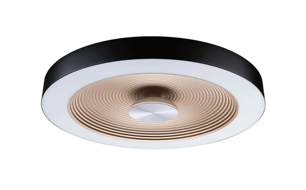 Plafondi Paulmann Volea valkoinen Ø 40 cm Musta/Kulta