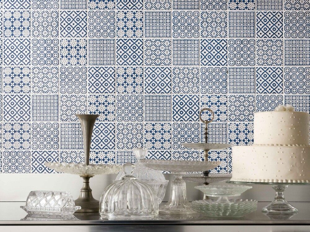 Seinälaatta Batik Sininen 10 x 10 cm