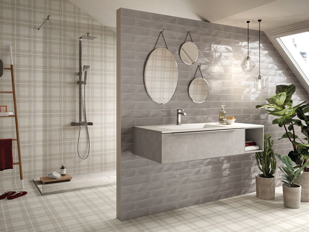 Seinälaatta Bayker Chelsea Greige 7,5 x 30 cm