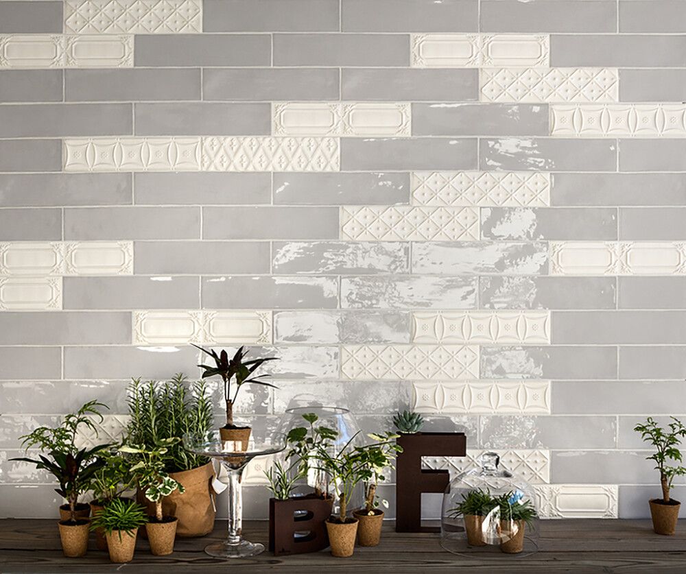 Seinälaatta Bayker Chelsea Vaaleanharmaa 7,5 x 30 cm