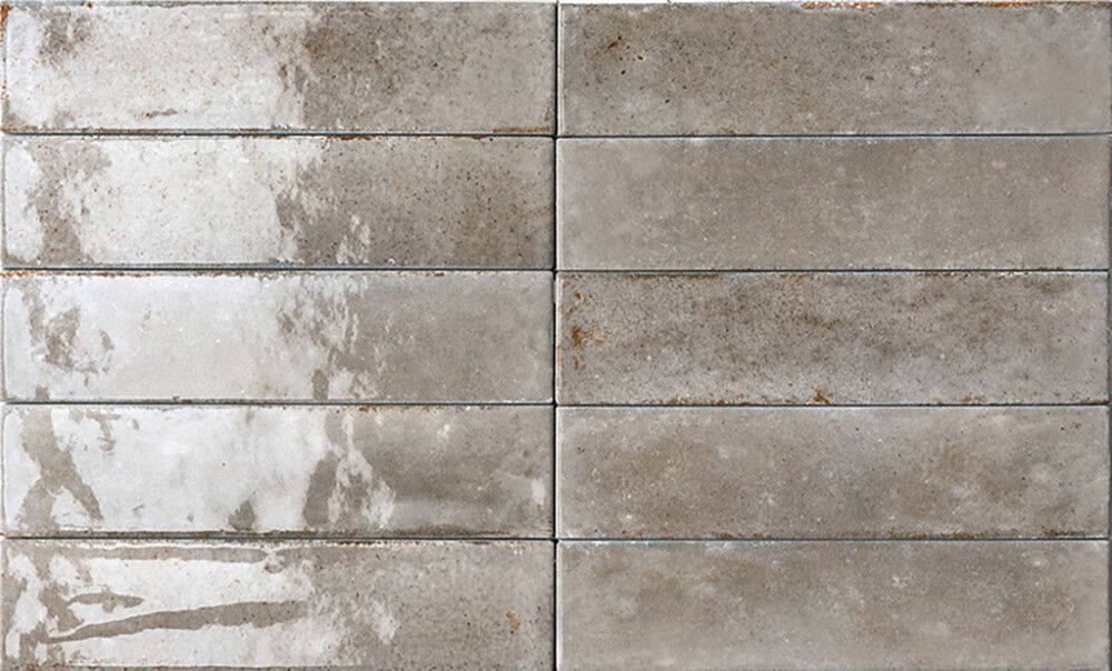 Seinälaatta Bayker Raku Grigio Ferro 6 x 25 cm