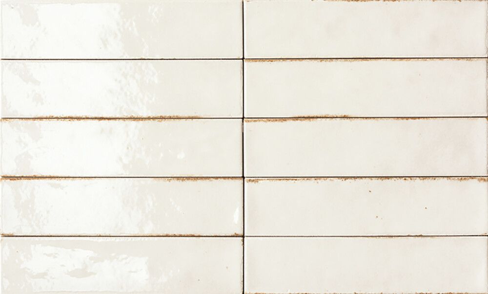 Seinälaatta Bayker Raku Bianco Latte 6 x 25 cm