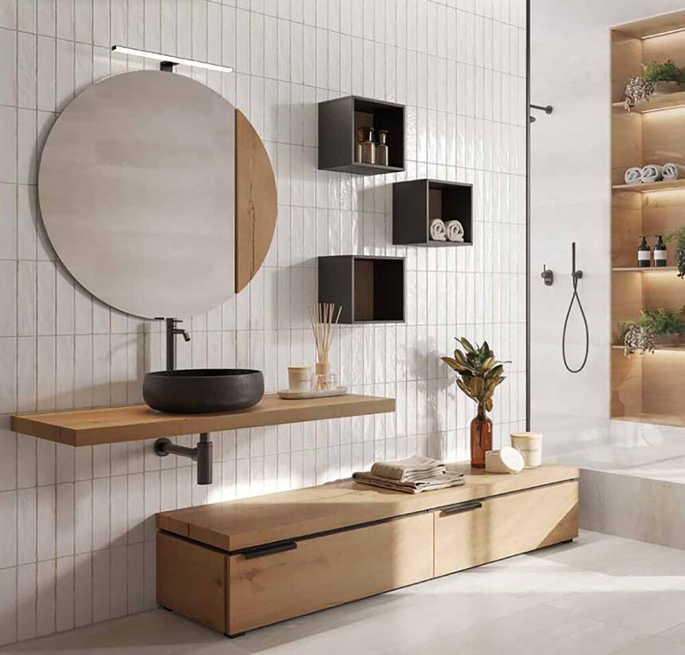 Seinälaatta Bayker Raku Bianco Latte 6 x 25 cm