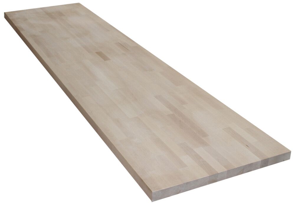 Massiivityötaso Exclusive Holz koivu B/C 38 mm, eri kokoja