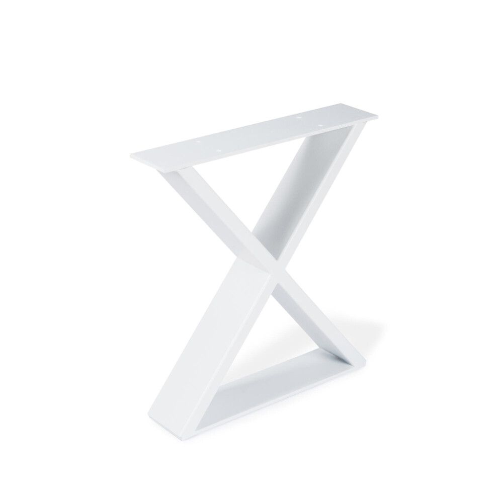 Pöydänjalka REI X-malli 40 cm valkoinen teräs