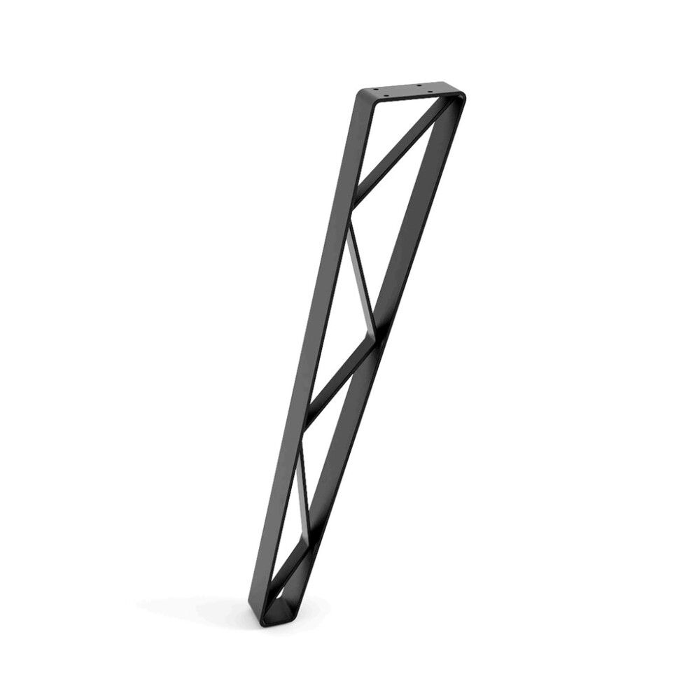 Kalustejalka REI 710 mm musta teräs