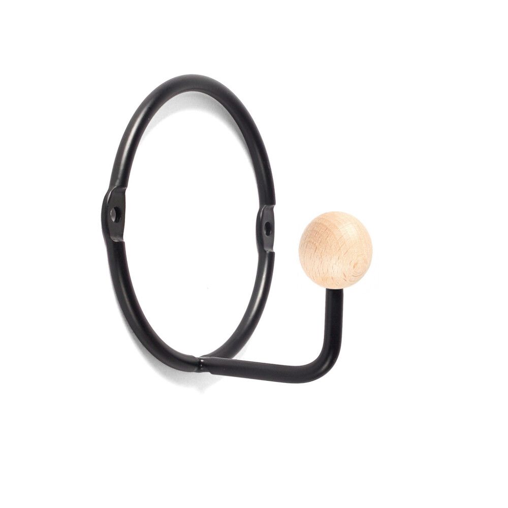 Koukku REI musta beech & steel 80 mm