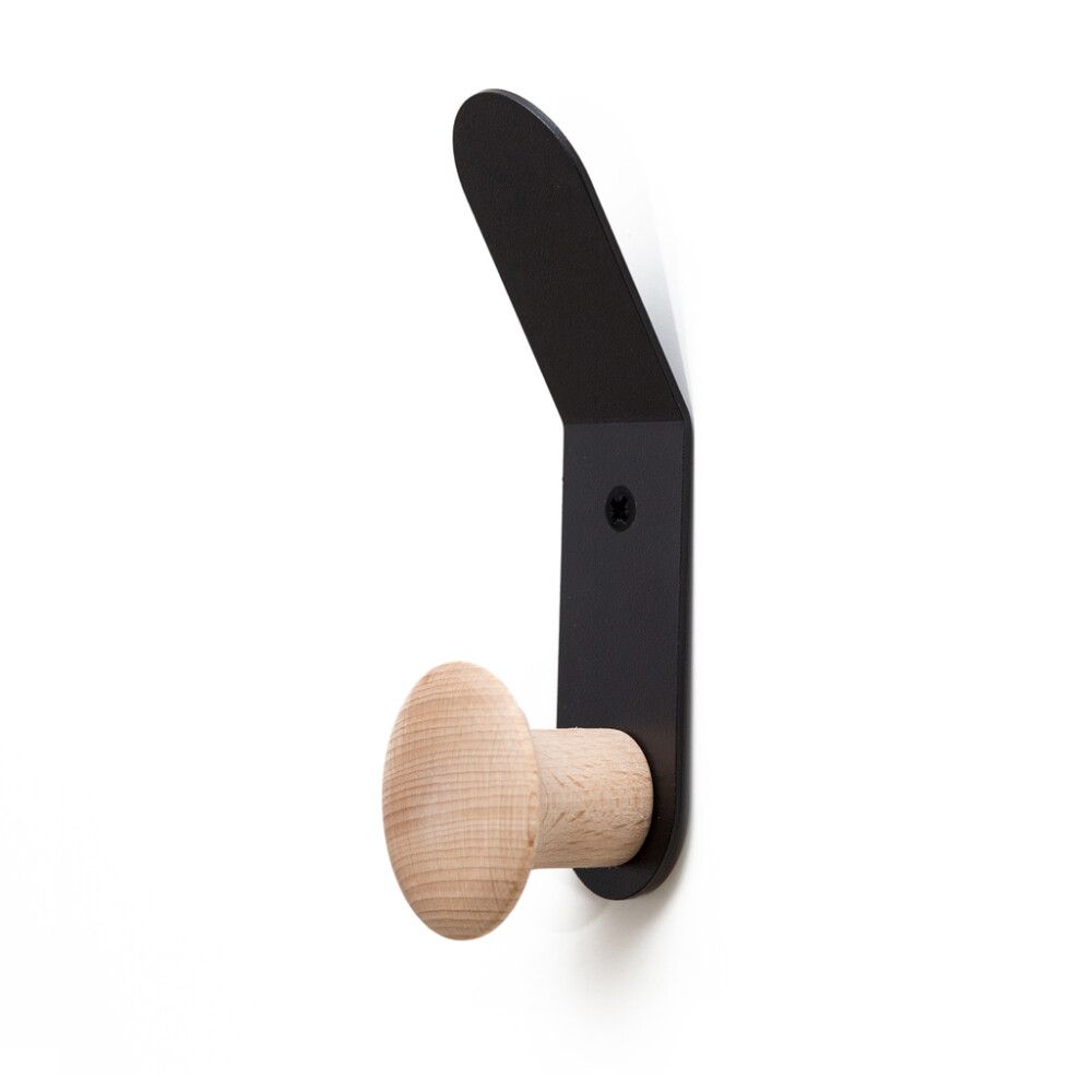 Tuplakoukku REI musta beech & steel 135 mm