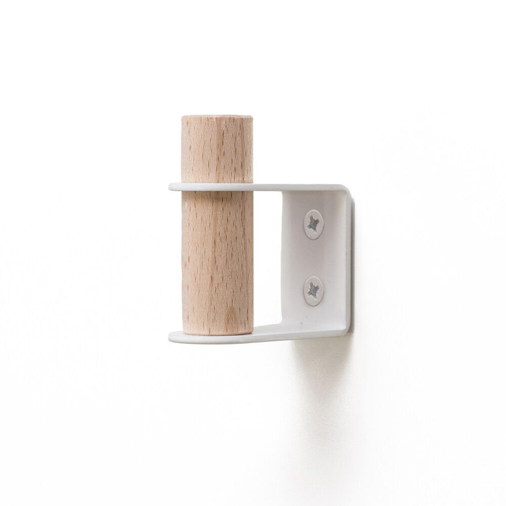 Koukku REI valkoinen beech & steel 66 mm