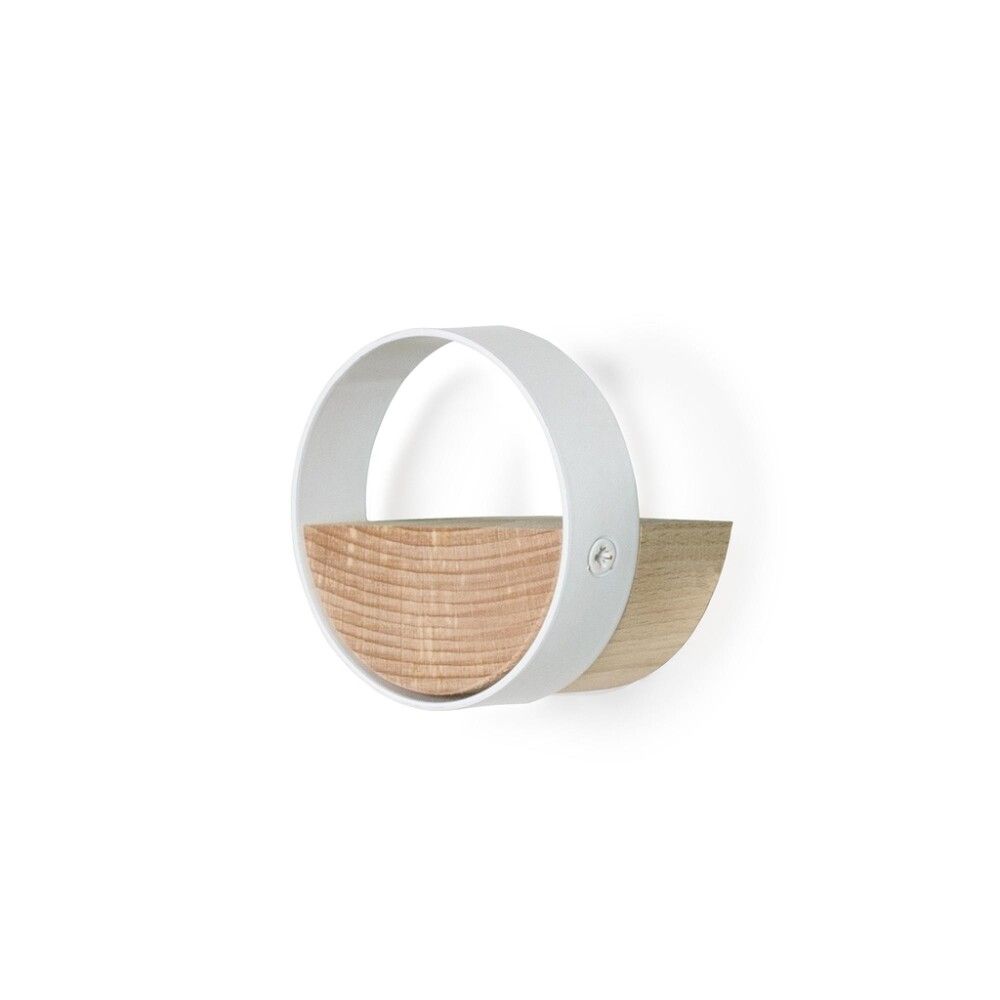 Koukku REI valkoinen beech & steel 50 mm