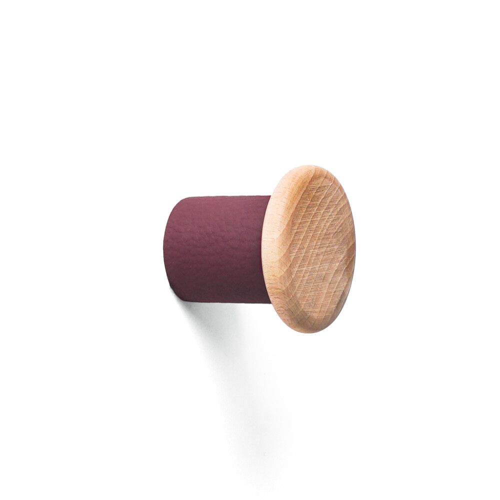 Koukku REI Wood & Leather Bordeaux 53 mm
