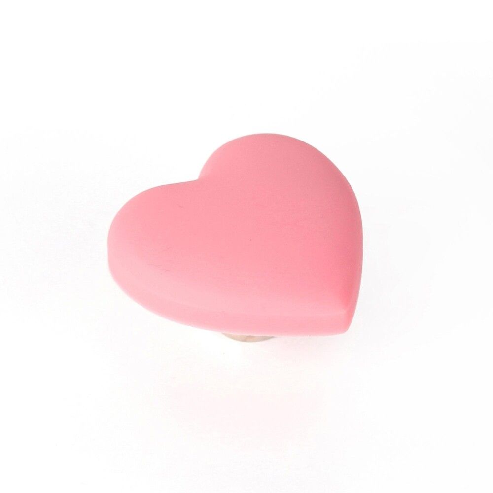 Nuppi REI vaaleanpunainen sydän 40 mm