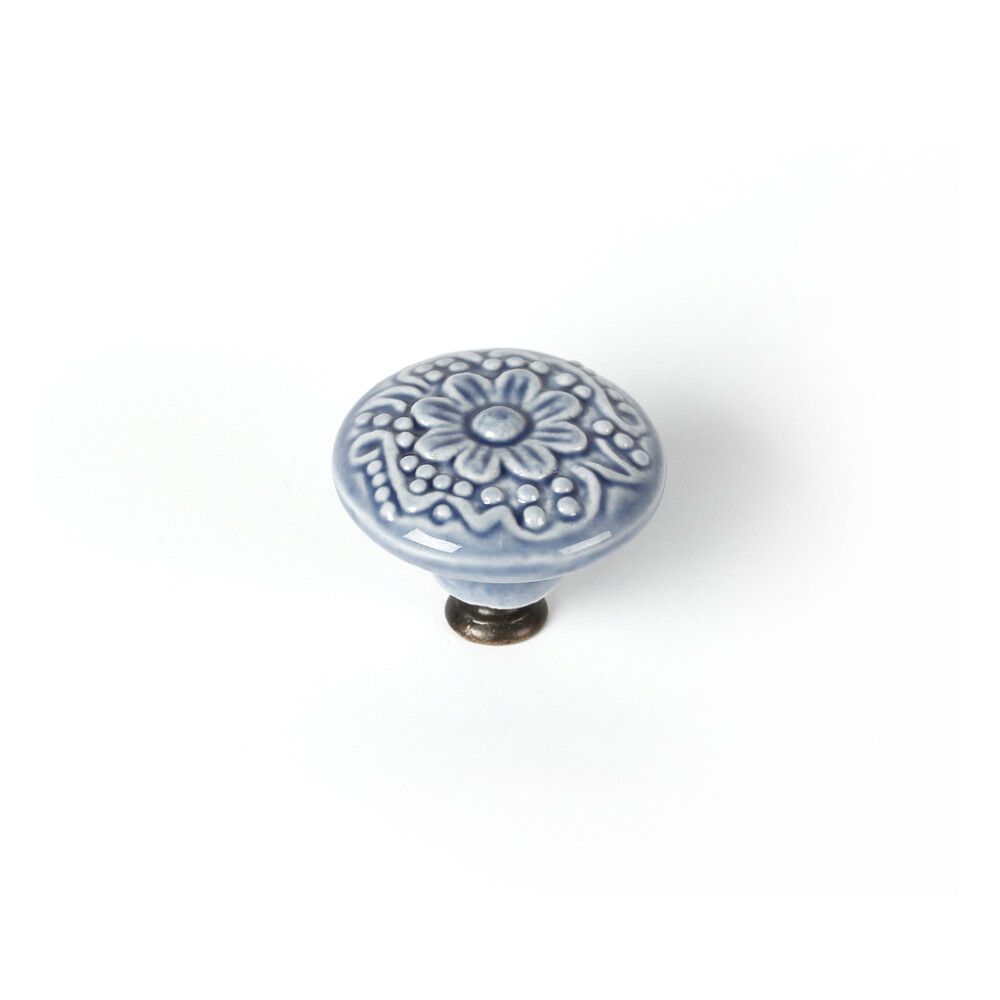 Nuppi REI sininen posliini 44 mm