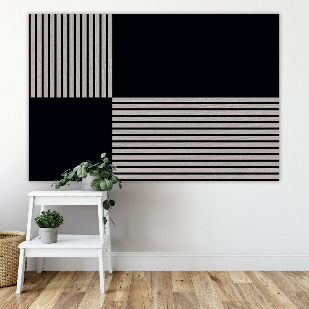 Seinäpaneeli Jangal rPET musta 52 x 52 cm