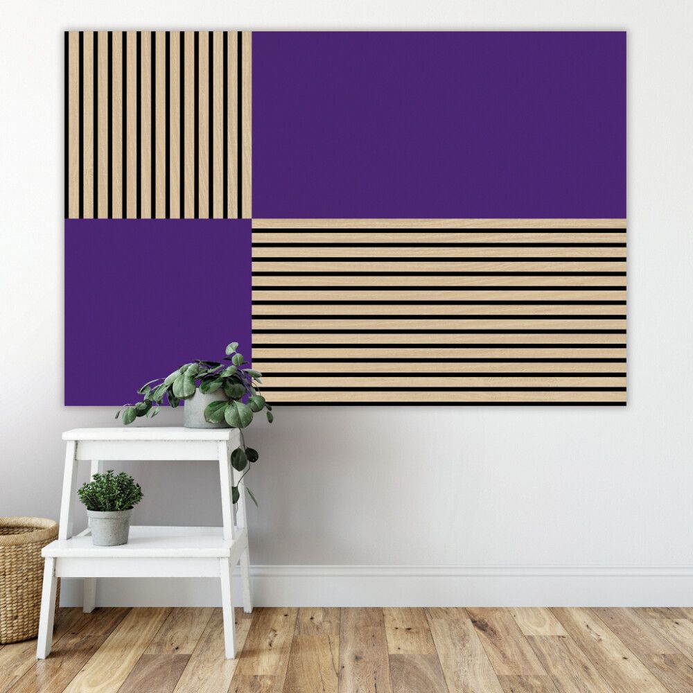 Seinäpaneeli Jangal rPET violetti 52 x 52 cm