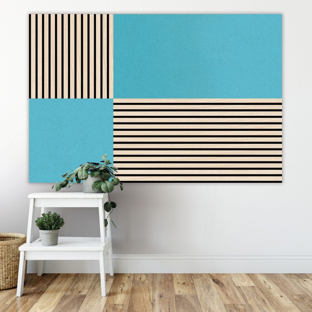 Seinäpaneeli Jangal  rPET petrooli 52 x 52 cm