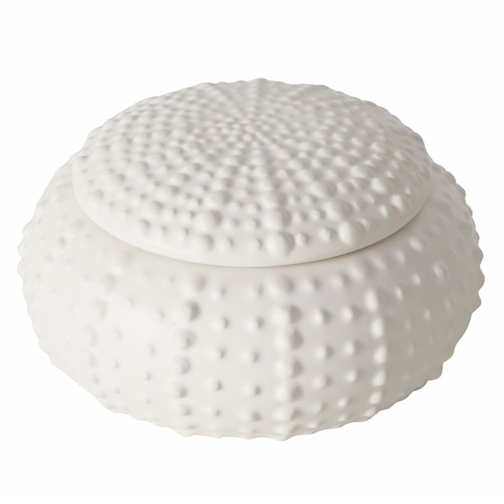 Säilytyspurkki Boltze Echino valkoinen Ø 10 x 5 cm