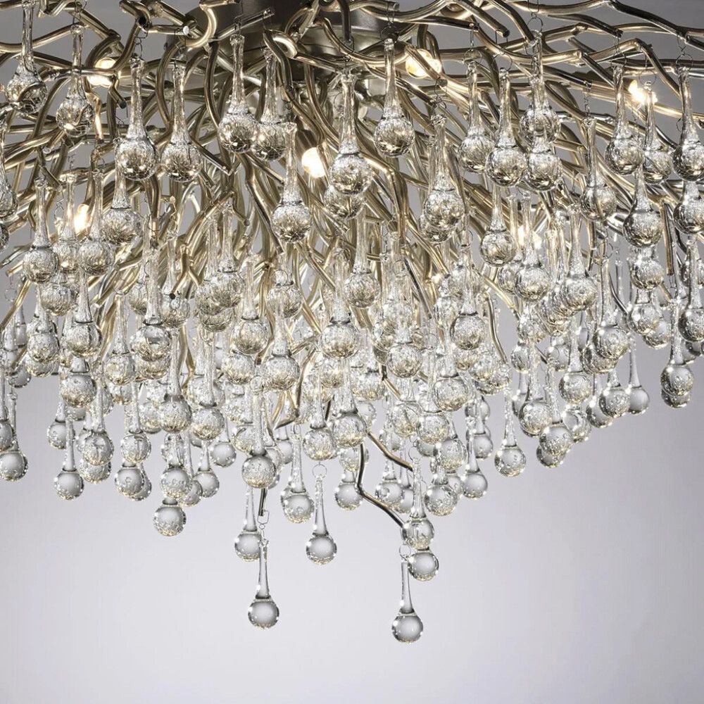 Kattokruunu Paul Neuhaus Icicle hopea Ø 100 cm