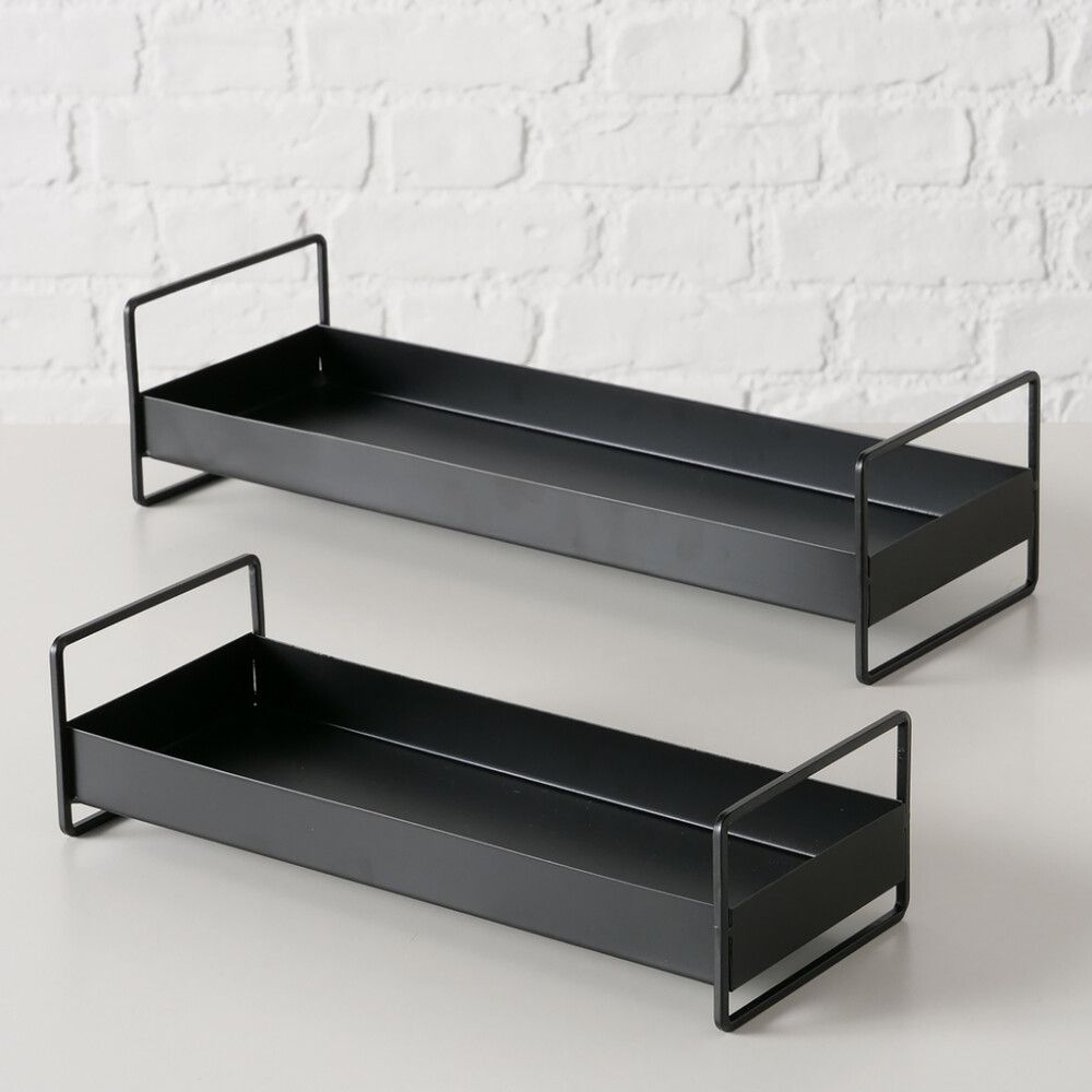 Tarjotin Boltze Wolga musta 40 x 14 x 10 cm