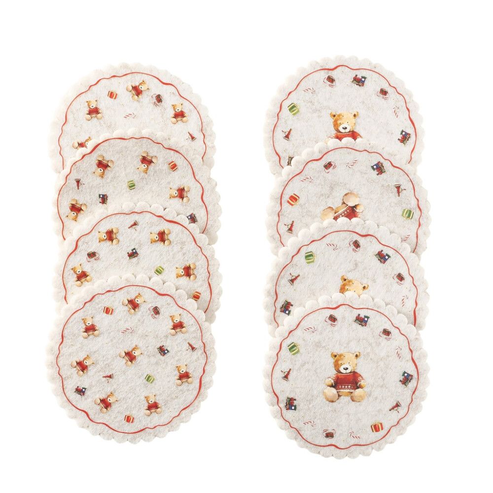 Lasinalusta Boltze Nallekarhu 4 kpl 10 cm