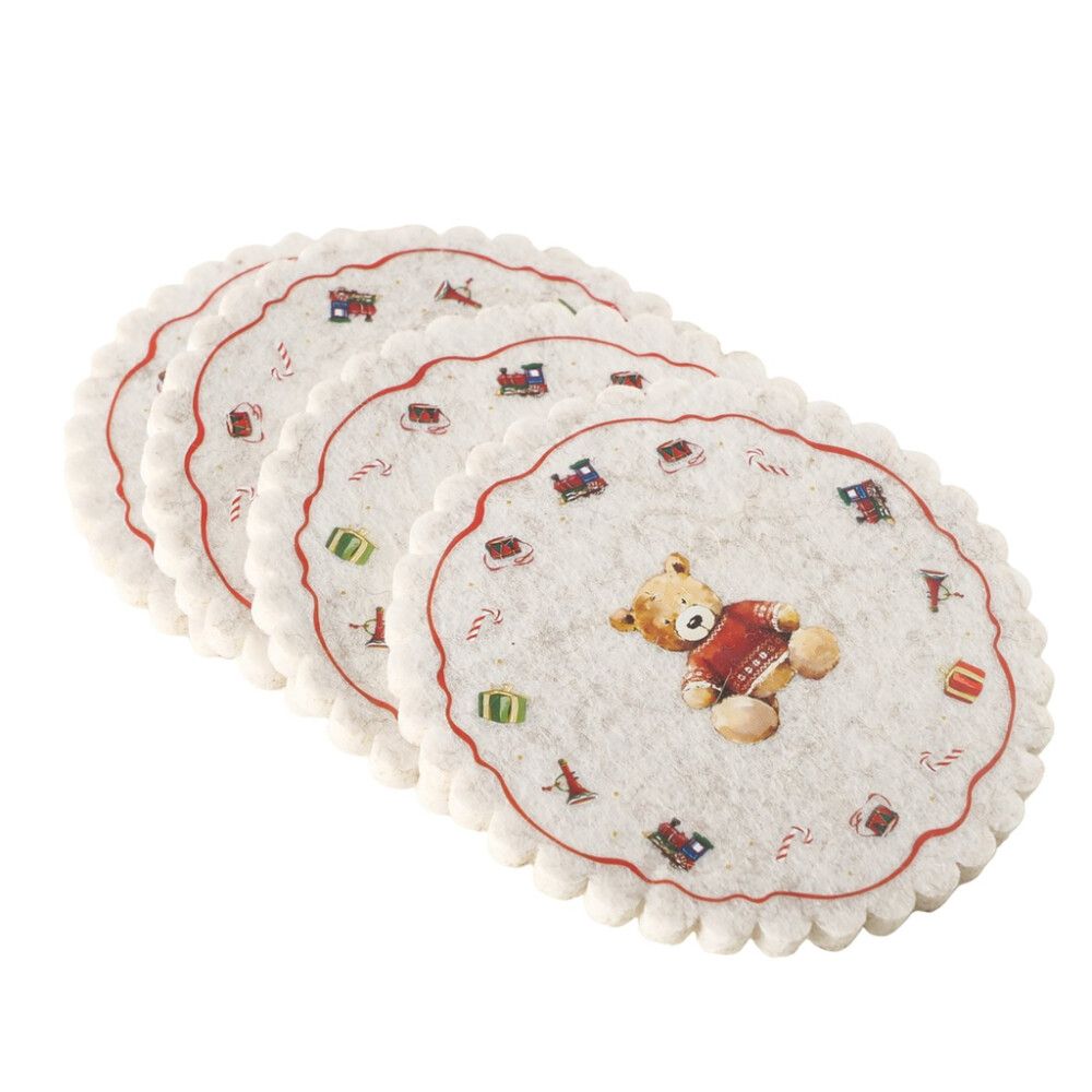 Lasinalusta Boltze Nallekarhu 4 kpl 10 cm