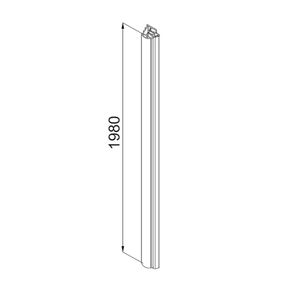 Magneettiprofiili Camargue High 5 hopea 198 cm