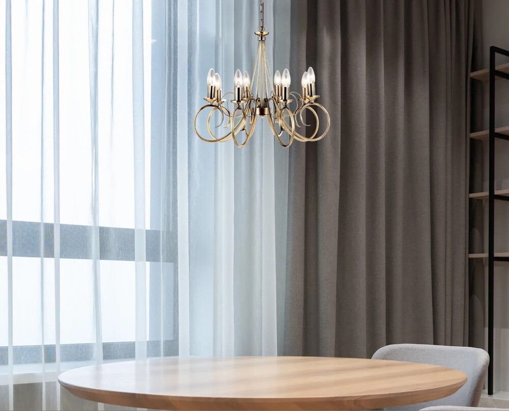 Riippuvalaisin Globo Truncatus 8-os messinki Ø 55 cm