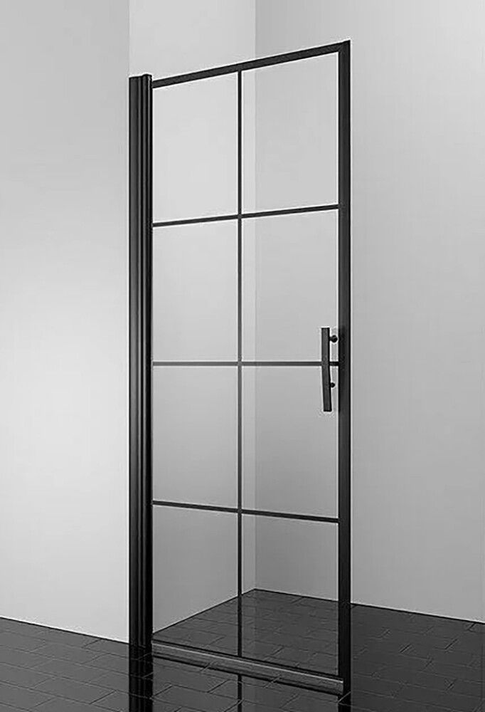 Suihkuseinä Camargue Göteborg G3 Kirkas/Musta 90 x 202,2 cm