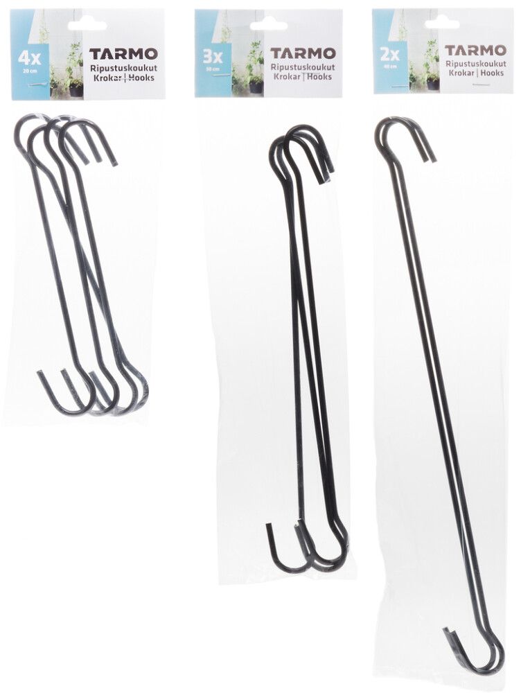 Ripustuskoukut musta lajitelma