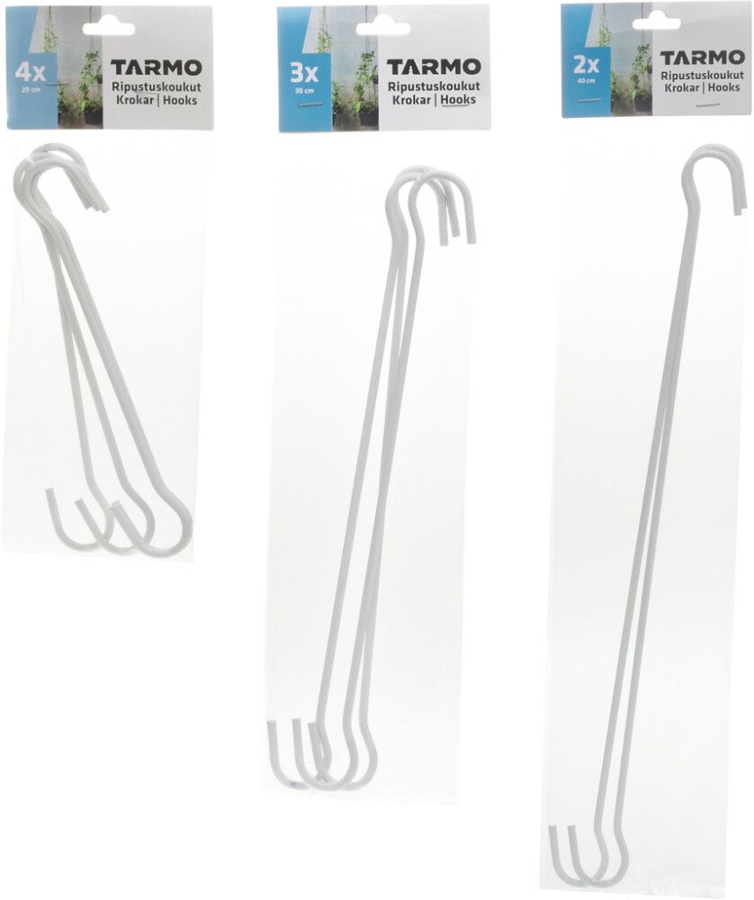 Ripustuskoukut valkoinen lajitelma