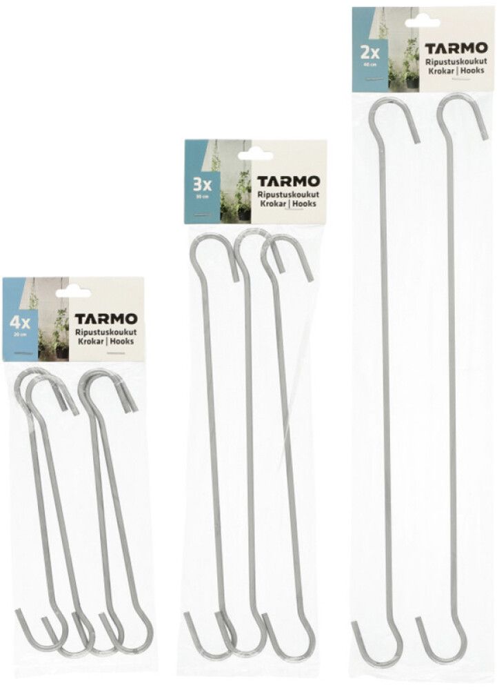 Ripustuskoukut hopea lajitelma