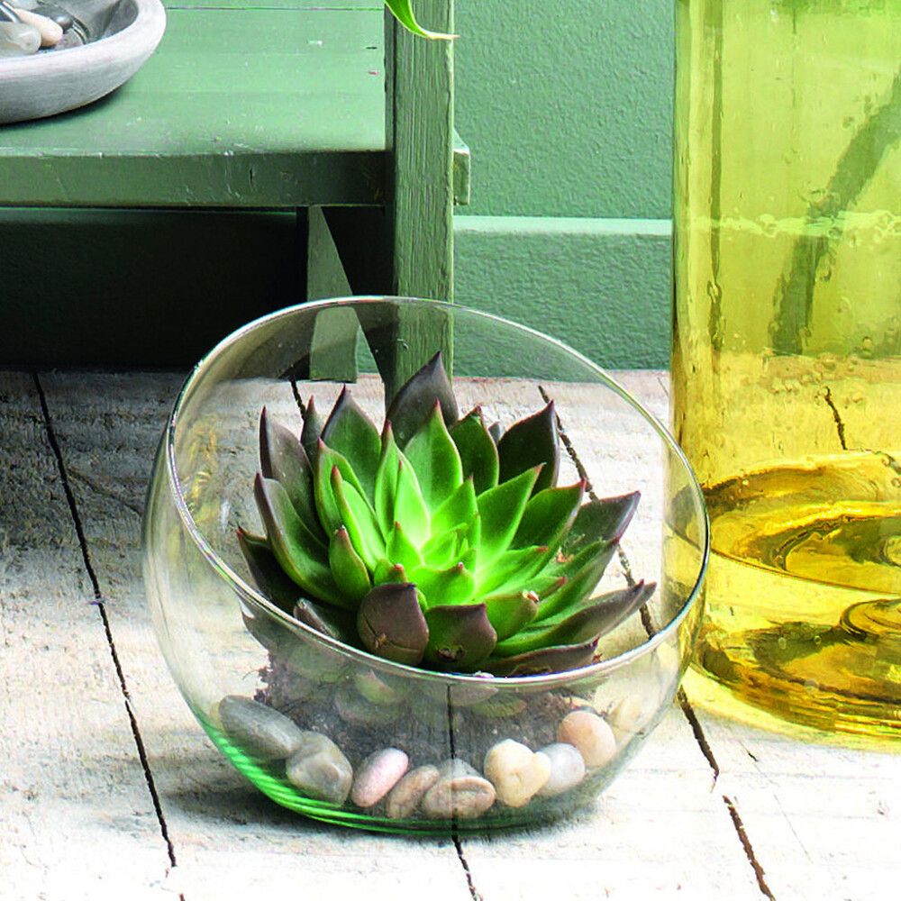 Lasivaasi pyöreä 19,5 x 18 cm