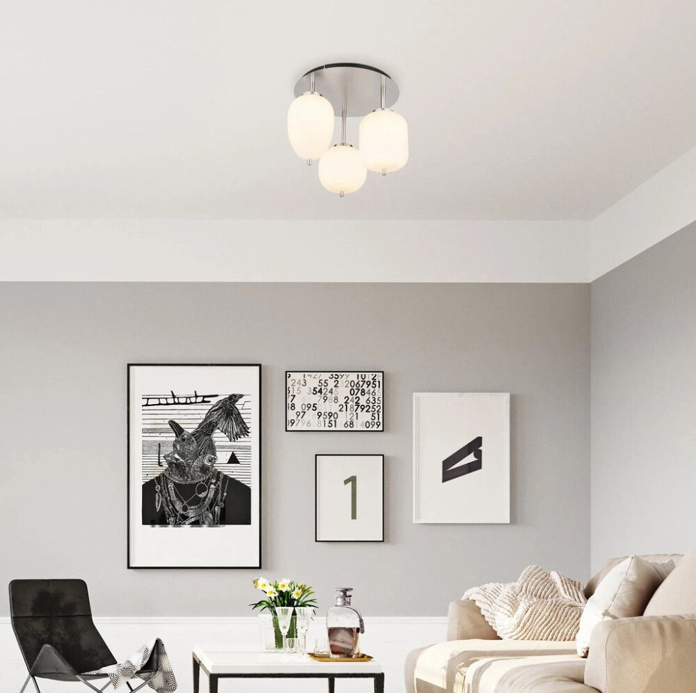 Kattovalaisin Globo Blacky 3-os Ø 46 cm Nikkeli