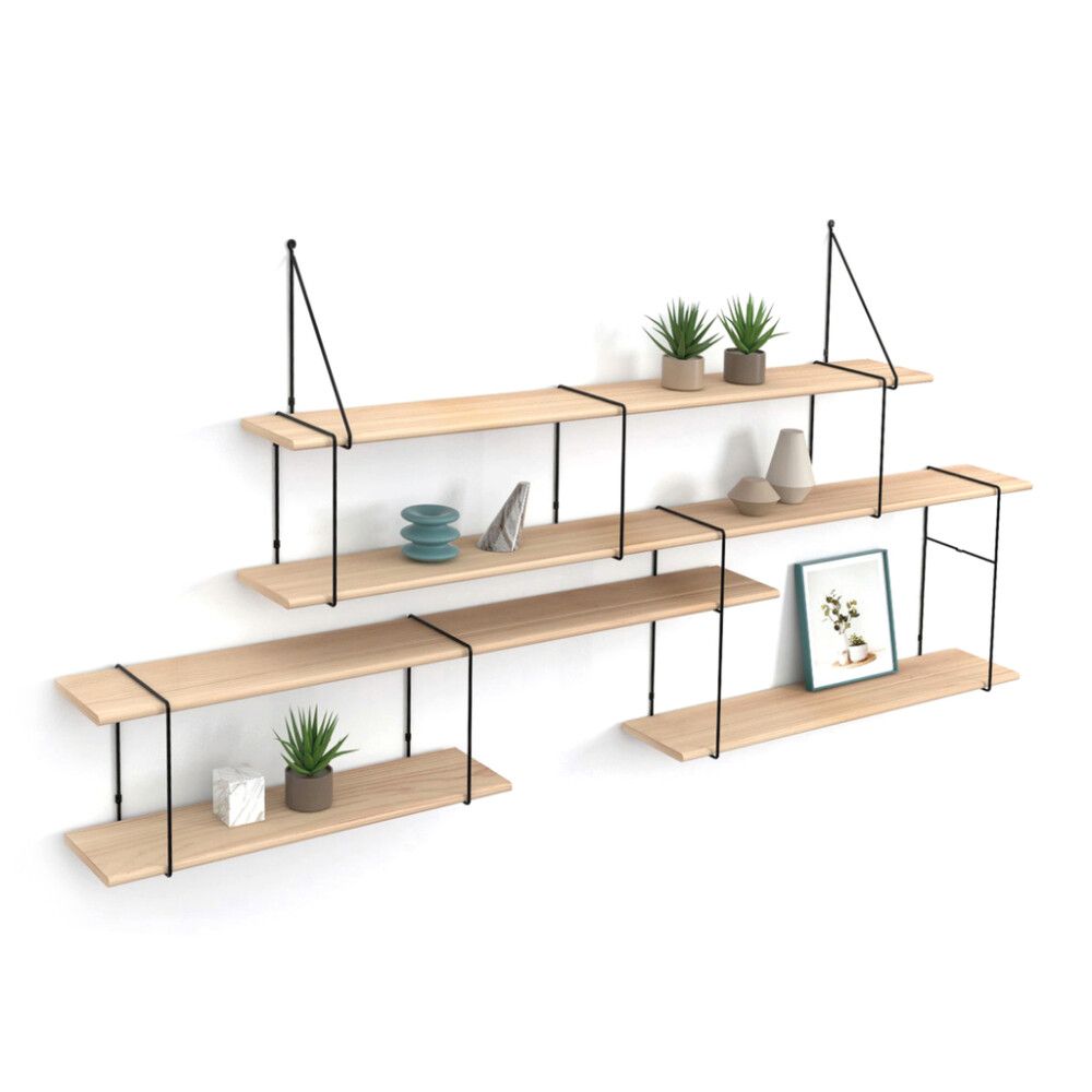 Hyllynkannatin REI 19 x 47 x 0,5 cm musta