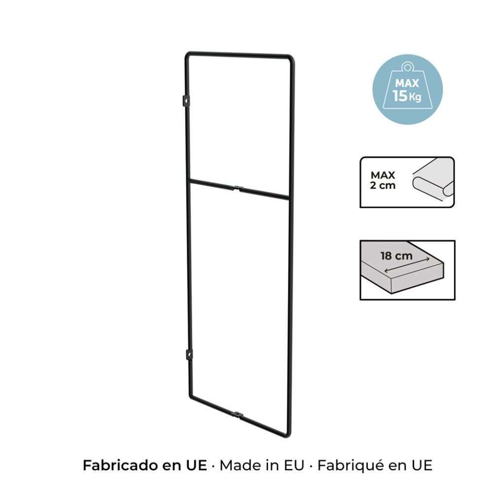 Hyllynkannatin REI 19 x 47 x 0,5 cm musta